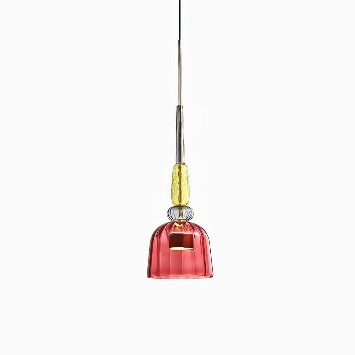 Iron Glass Chandelier Light - Colorful Candy Hand Blown Mixed Color